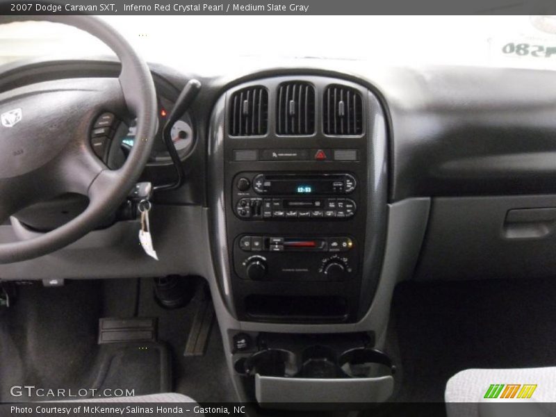 Inferno Red Crystal Pearl / Medium Slate Gray 2007 Dodge Caravan SXT