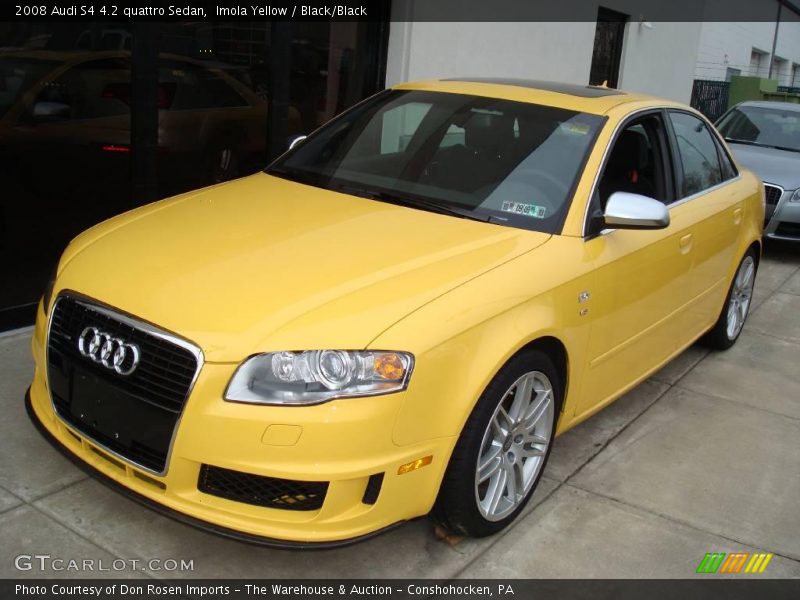 Imola Yellow / Black/Black 2008 Audi S4 4.2 quattro Sedan