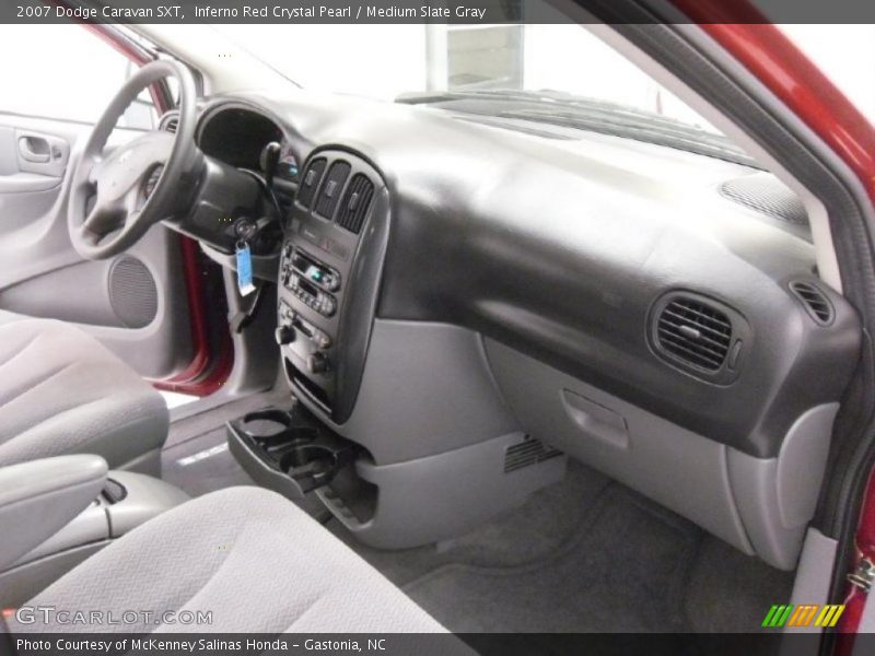 Inferno Red Crystal Pearl / Medium Slate Gray 2007 Dodge Caravan SXT