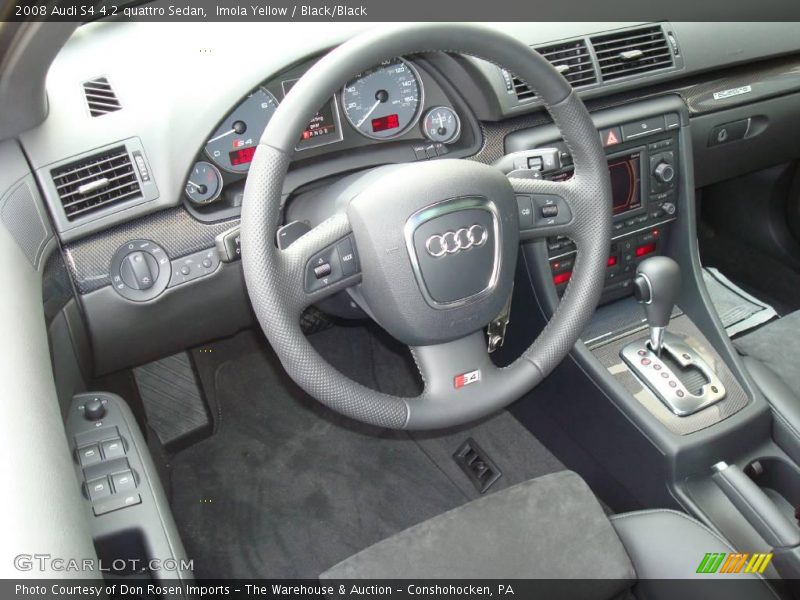 Imola Yellow / Black/Black 2008 Audi S4 4.2 quattro Sedan