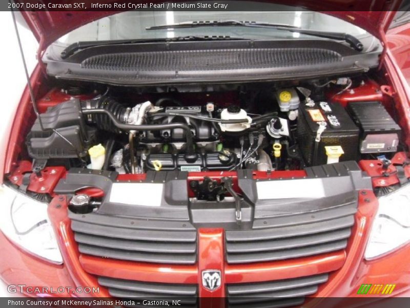 Inferno Red Crystal Pearl / Medium Slate Gray 2007 Dodge Caravan SXT