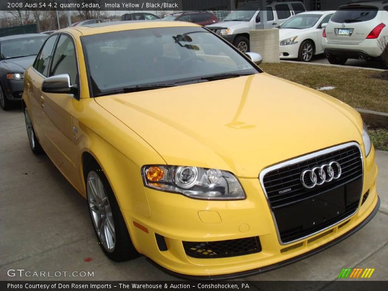 Imola Yellow / Black/Black 2008 Audi S4 4.2 quattro Sedan