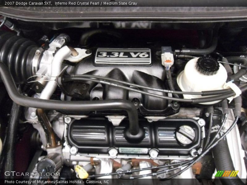 Inferno Red Crystal Pearl / Medium Slate Gray 2007 Dodge Caravan SXT