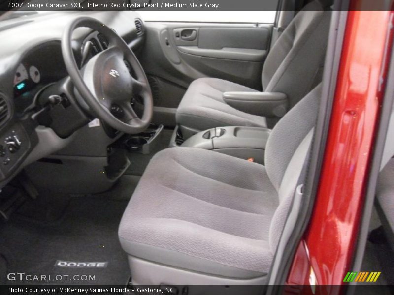 Inferno Red Crystal Pearl / Medium Slate Gray 2007 Dodge Caravan SXT