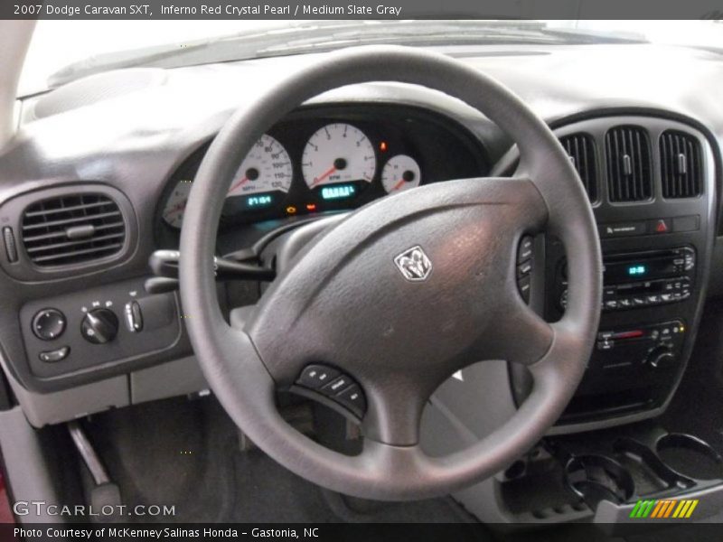 Inferno Red Crystal Pearl / Medium Slate Gray 2007 Dodge Caravan SXT