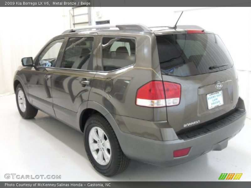 Metal Bronze / Beige 2009 Kia Borrego LX V6
