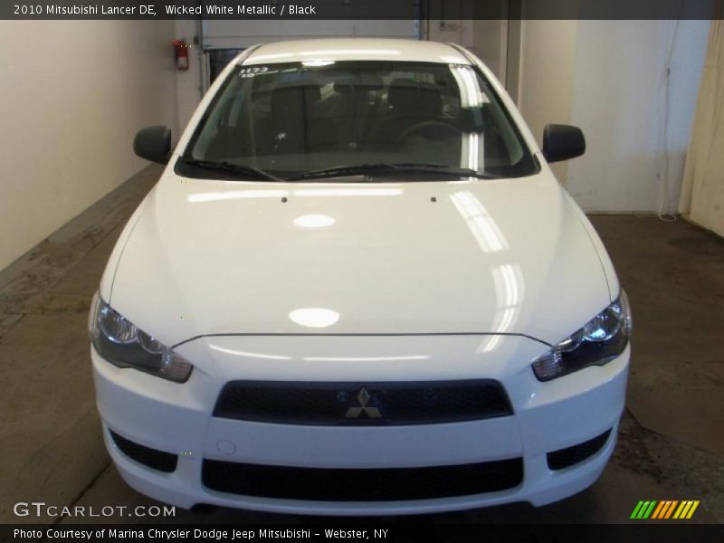 Wicked White Metallic / Black 2010 Mitsubishi Lancer DE