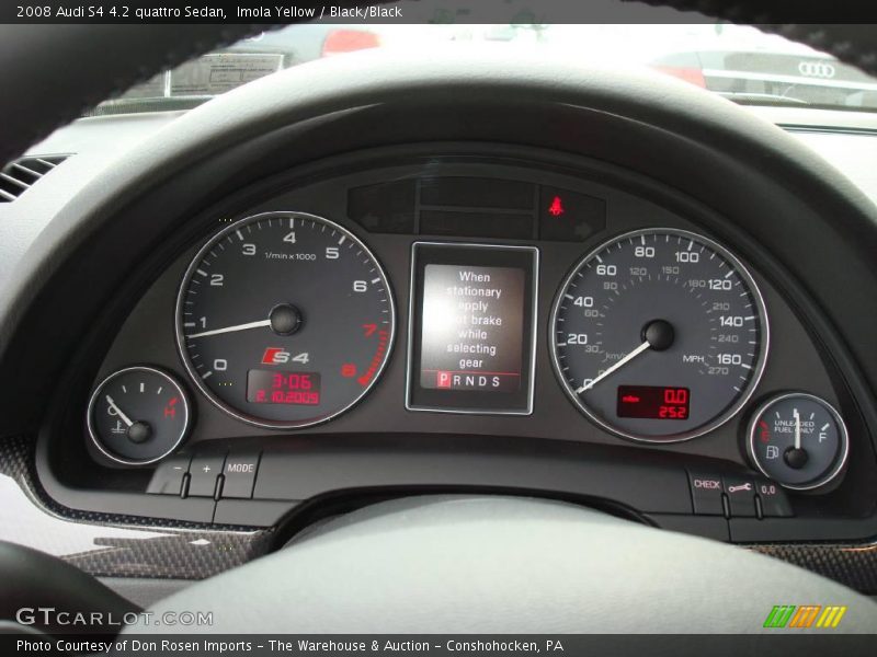Imola Yellow / Black/Black 2008 Audi S4 4.2 quattro Sedan