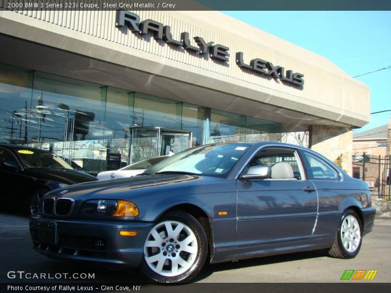 Steel Grey Metallic / Grey 2000 BMW 3 Series 323i Coupe