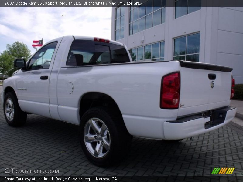 Bright White / Medium Slate Gray 2007 Dodge Ram 1500 Sport Regular Cab
