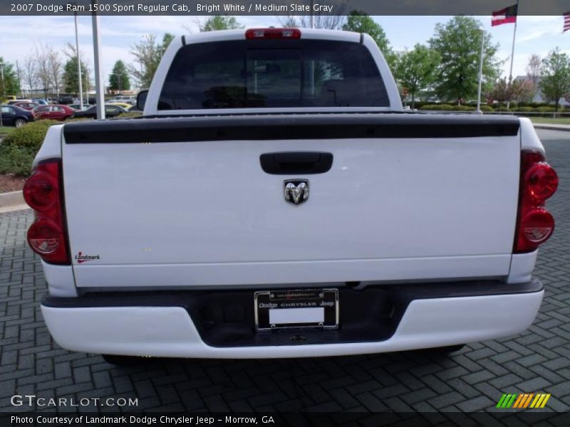 Bright White / Medium Slate Gray 2007 Dodge Ram 1500 Sport Regular Cab