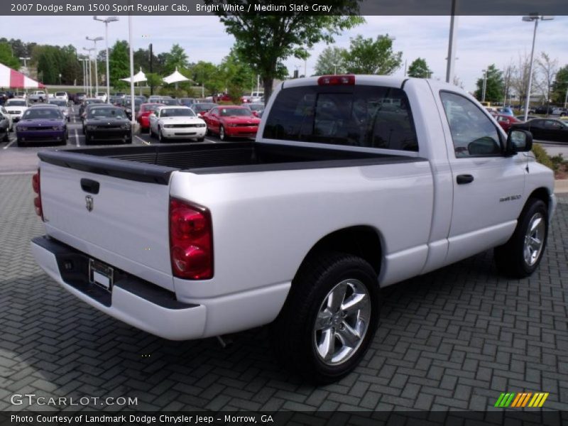 Bright White / Medium Slate Gray 2007 Dodge Ram 1500 Sport Regular Cab