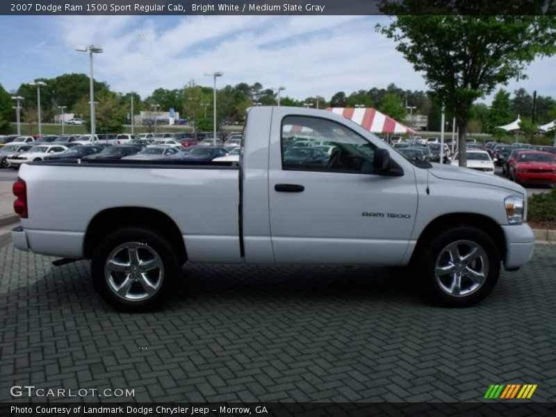 Bright White / Medium Slate Gray 2007 Dodge Ram 1500 Sport Regular Cab