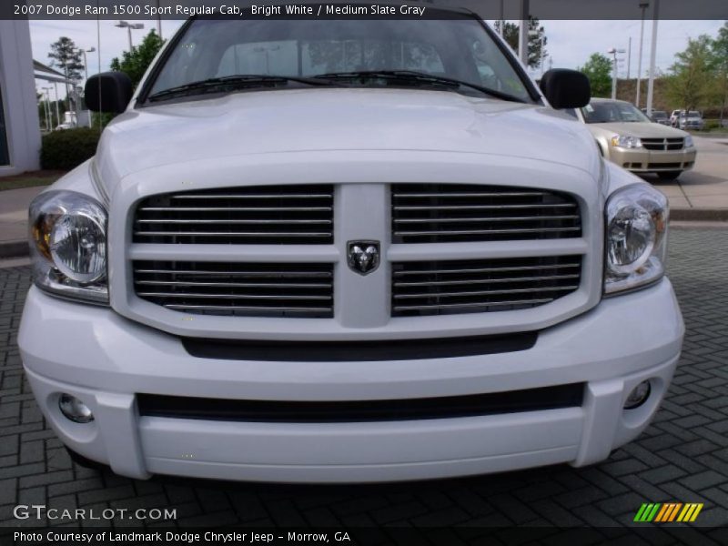 Bright White / Medium Slate Gray 2007 Dodge Ram 1500 Sport Regular Cab