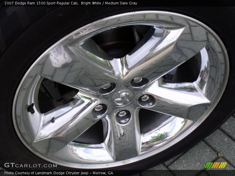 Bright White / Medium Slate Gray 2007 Dodge Ram 1500 Sport Regular Cab