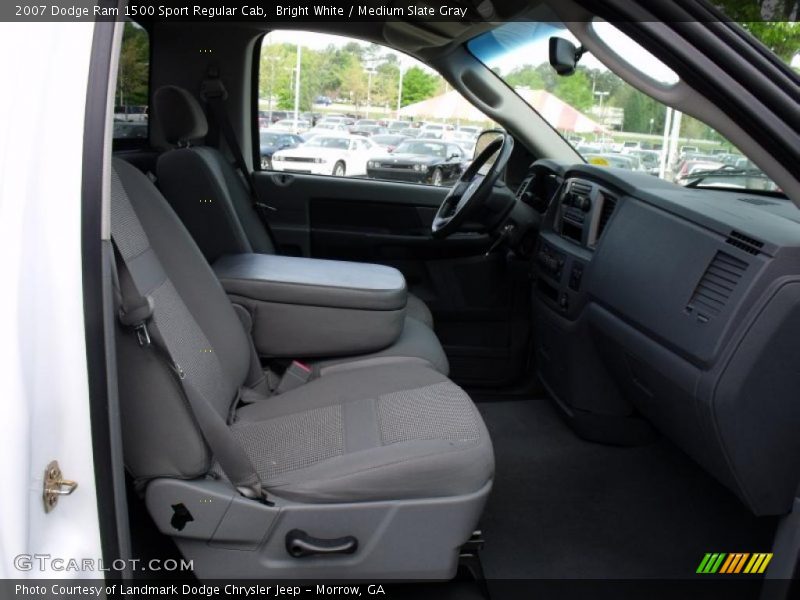 Bright White / Medium Slate Gray 2007 Dodge Ram 1500 Sport Regular Cab