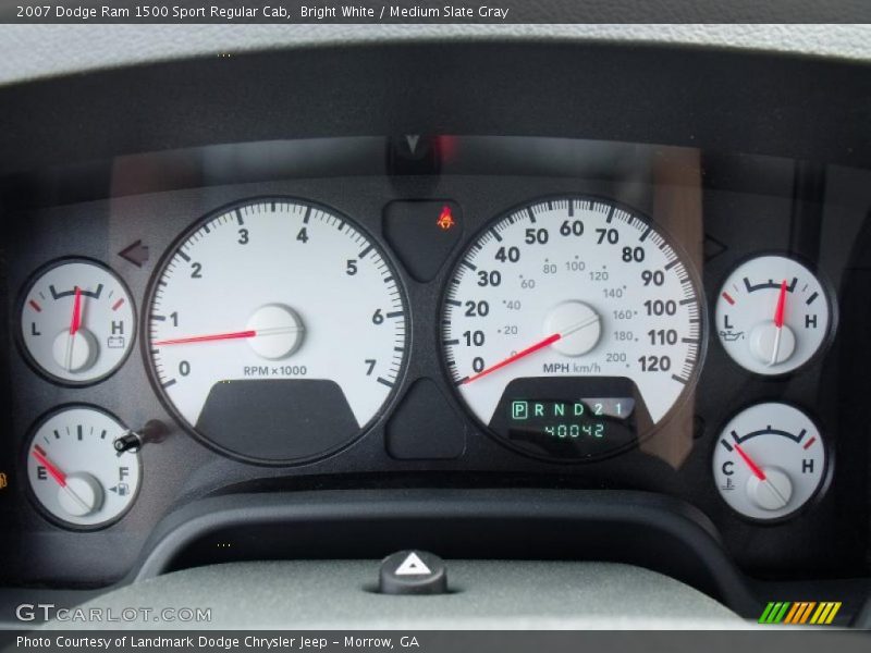 Bright White / Medium Slate Gray 2007 Dodge Ram 1500 Sport Regular Cab