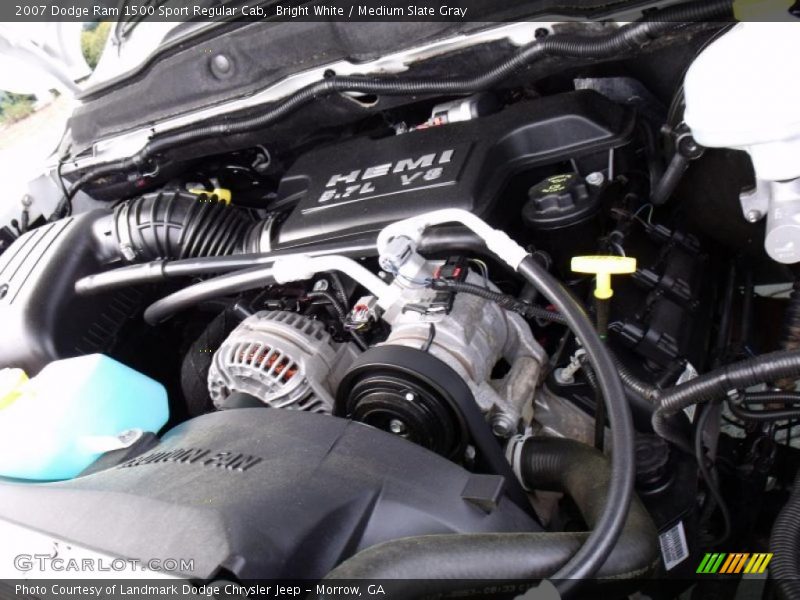 Bright White / Medium Slate Gray 2007 Dodge Ram 1500 Sport Regular Cab