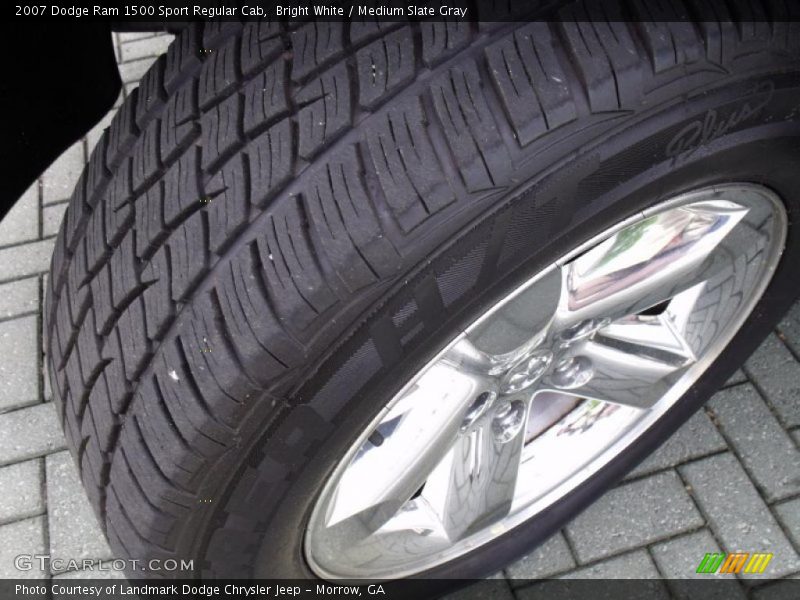 Bright White / Medium Slate Gray 2007 Dodge Ram 1500 Sport Regular Cab