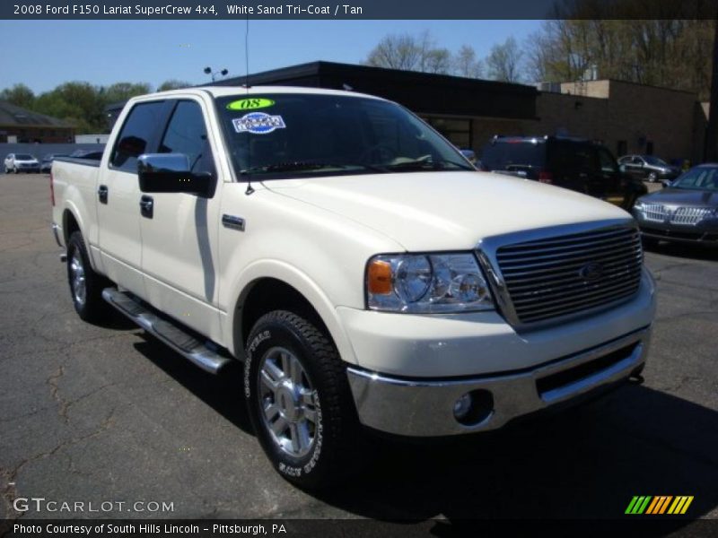 White Sand Tri-Coat / Tan 2008 Ford F150 Lariat SuperCrew 4x4