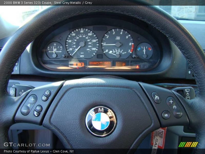 Steel Grey Metallic / Grey 2000 BMW 3 Series 323i Coupe