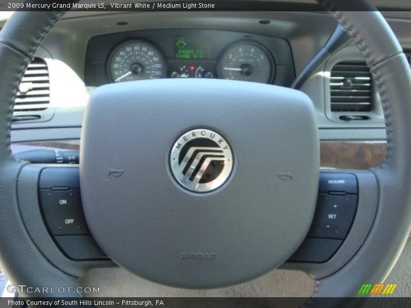 Vibrant White / Medium Light Stone 2009 Mercury Grand Marquis LS