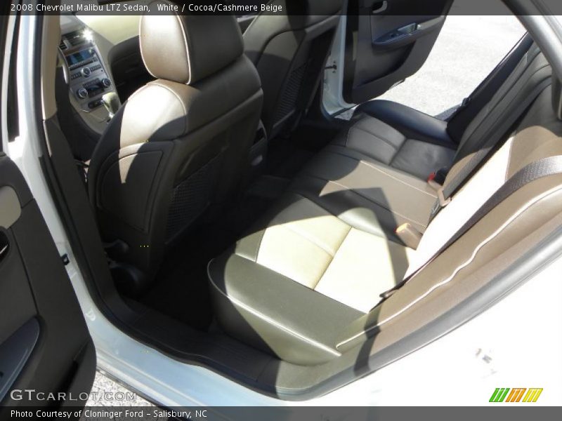White / Cocoa/Cashmere Beige 2008 Chevrolet Malibu LTZ Sedan