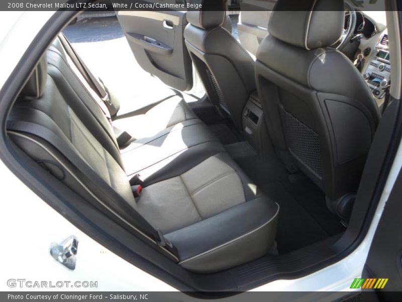 White / Cocoa/Cashmere Beige 2008 Chevrolet Malibu LTZ Sedan