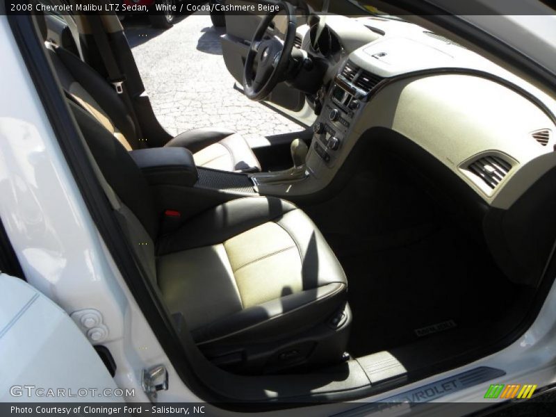White / Cocoa/Cashmere Beige 2008 Chevrolet Malibu LTZ Sedan