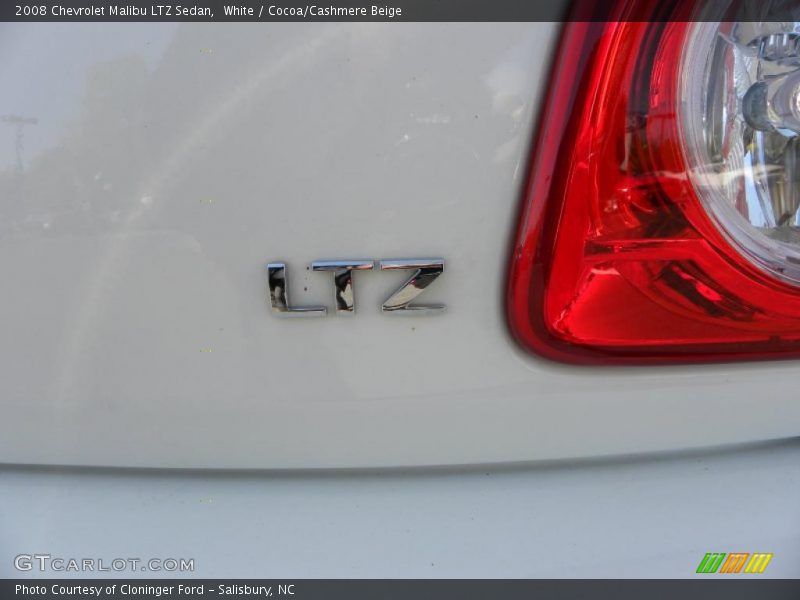 White / Cocoa/Cashmere Beige 2008 Chevrolet Malibu LTZ Sedan