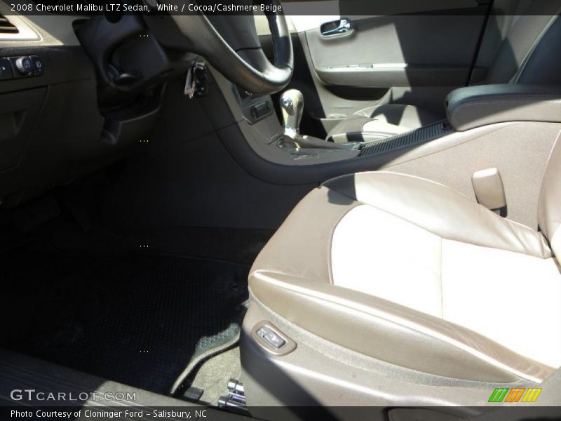 White / Cocoa/Cashmere Beige 2008 Chevrolet Malibu LTZ Sedan