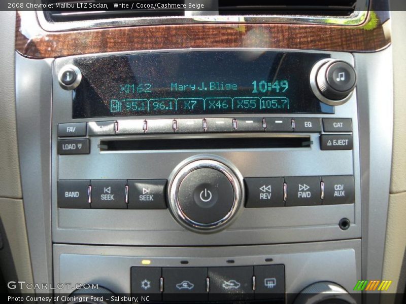 White / Cocoa/Cashmere Beige 2008 Chevrolet Malibu LTZ Sedan