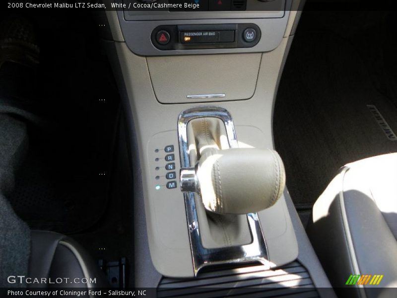 White / Cocoa/Cashmere Beige 2008 Chevrolet Malibu LTZ Sedan