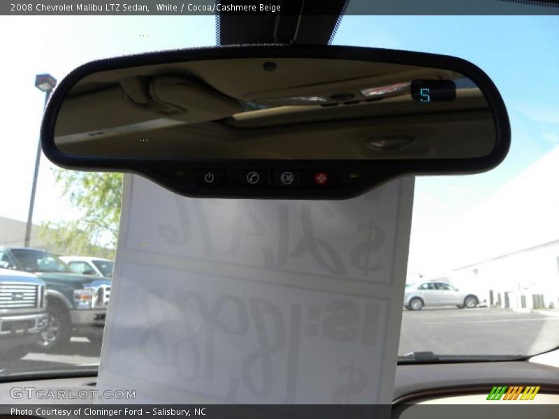White / Cocoa/Cashmere Beige 2008 Chevrolet Malibu LTZ Sedan