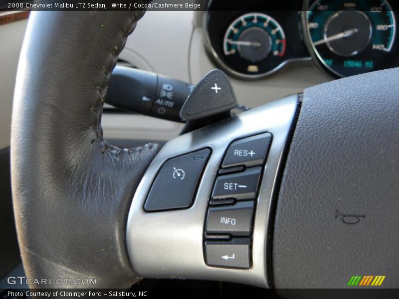 White / Cocoa/Cashmere Beige 2008 Chevrolet Malibu LTZ Sedan