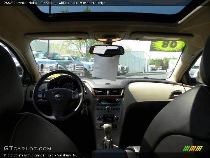 White / Cocoa/Cashmere Beige 2008 Chevrolet Malibu LTZ Sedan