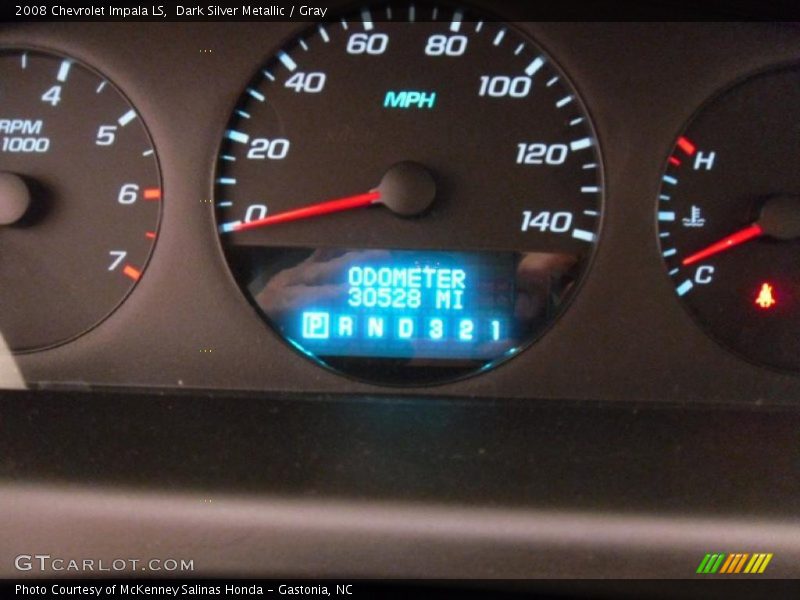 Dark Silver Metallic / Gray 2008 Chevrolet Impala LS