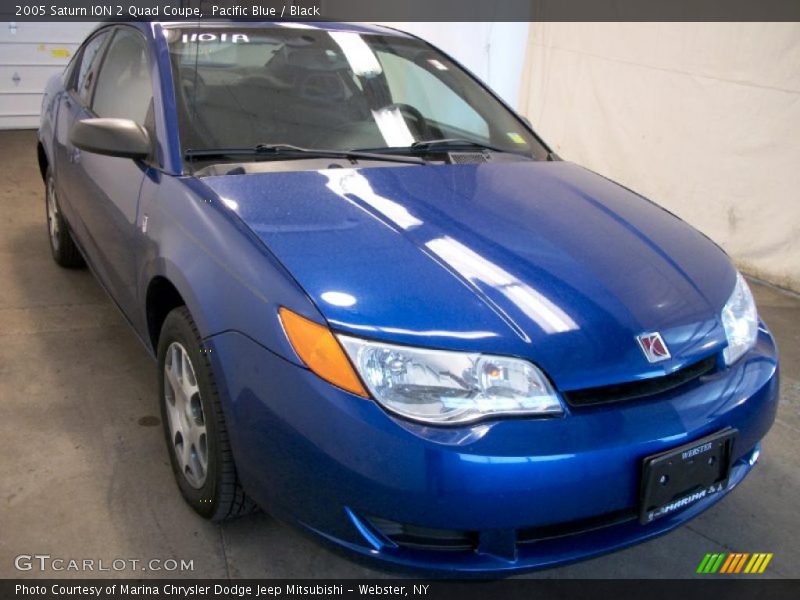 Pacific Blue / Black 2005 Saturn ION 2 Quad Coupe