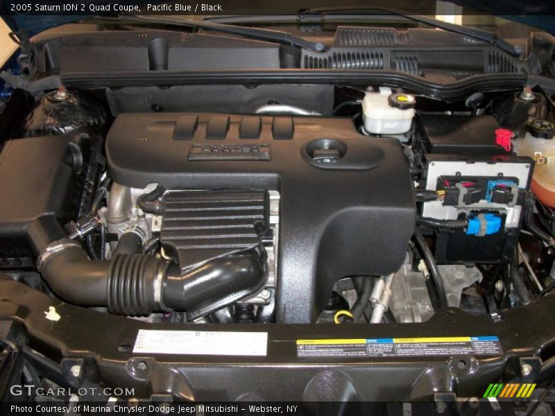 Pacific Blue / Black 2005 Saturn ION 2 Quad Coupe