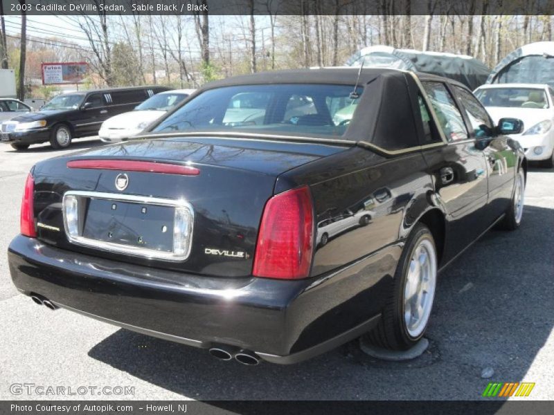 Sable Black / Black 2003 Cadillac DeVille Sedan