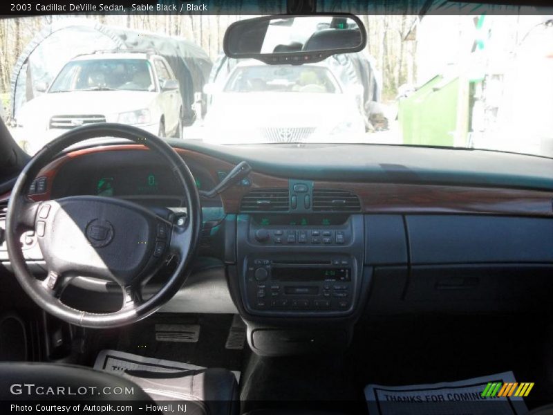 Sable Black / Black 2003 Cadillac DeVille Sedan