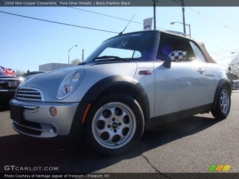 Pure Silver Metallic / Black/Panther Black 2006 Mini Cooper Convertible