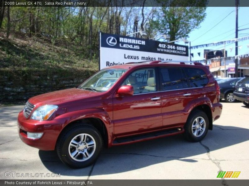 Salsa Red Pearl / Ivory 2008 Lexus GX 470