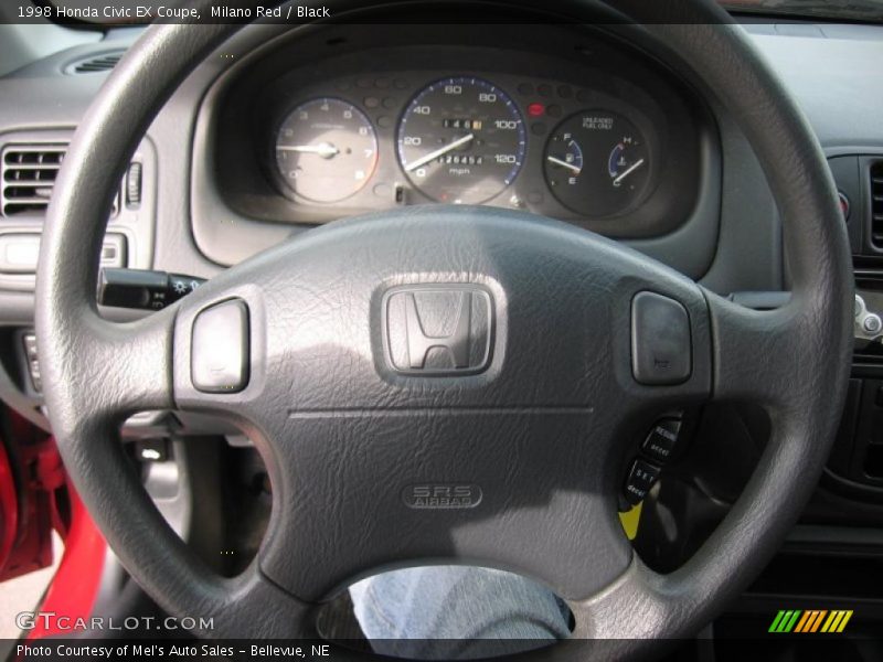 Milano Red / Black 1998 Honda Civic EX Coupe