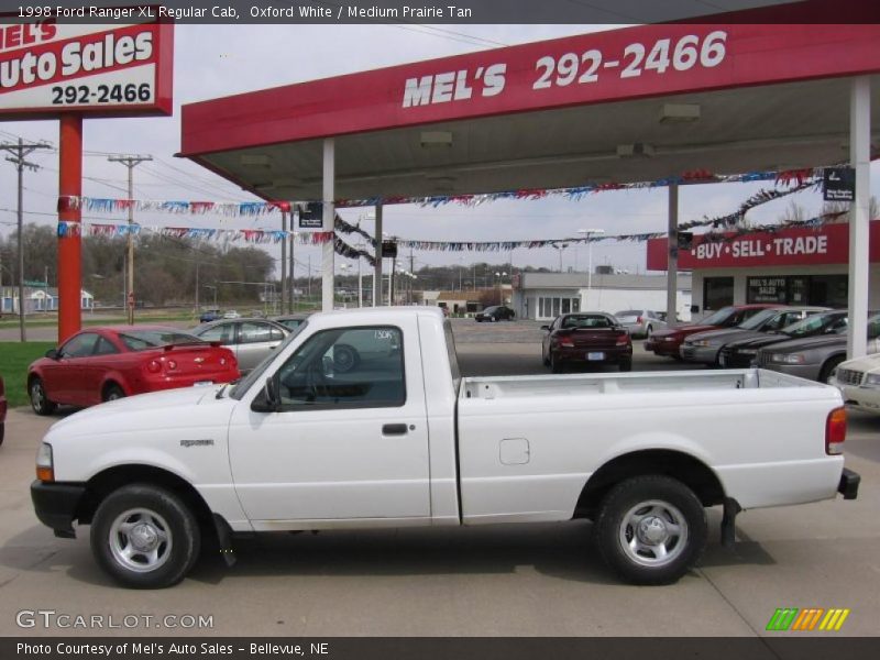 Oxford White / Medium Prairie Tan 1998 Ford Ranger XL Regular Cab