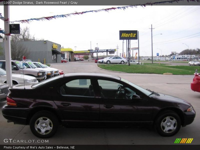Dark Rosewood Pearl / Gray 1997 Dodge Stratus