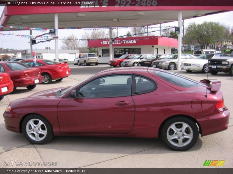 Cardinal Red / Black 2000 Hyundai Tiburon Coupe
