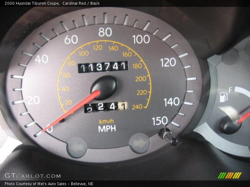 Cardinal Red / Black 2000 Hyundai Tiburon Coupe