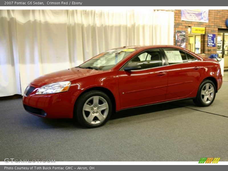 Crimson Red / Ebony 2007 Pontiac G6 Sedan