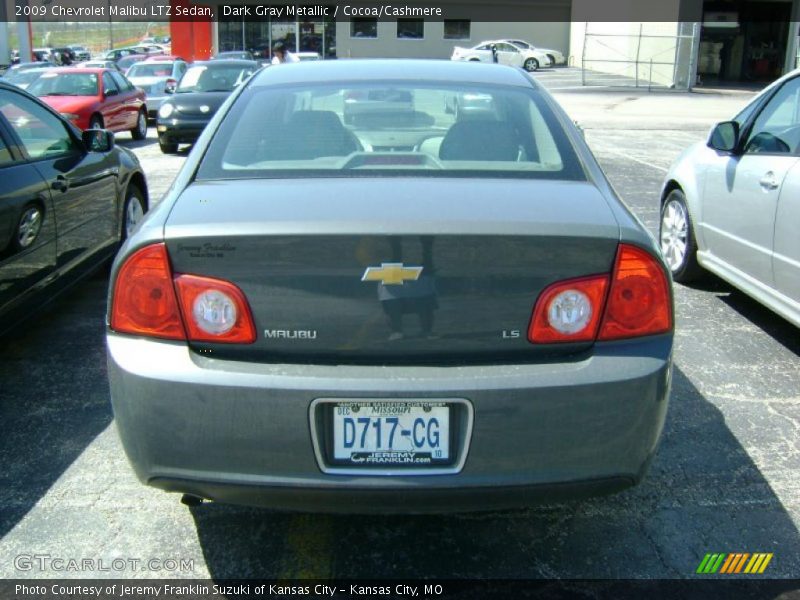 Dark Gray Metallic / Cocoa/Cashmere 2009 Chevrolet Malibu LTZ Sedan